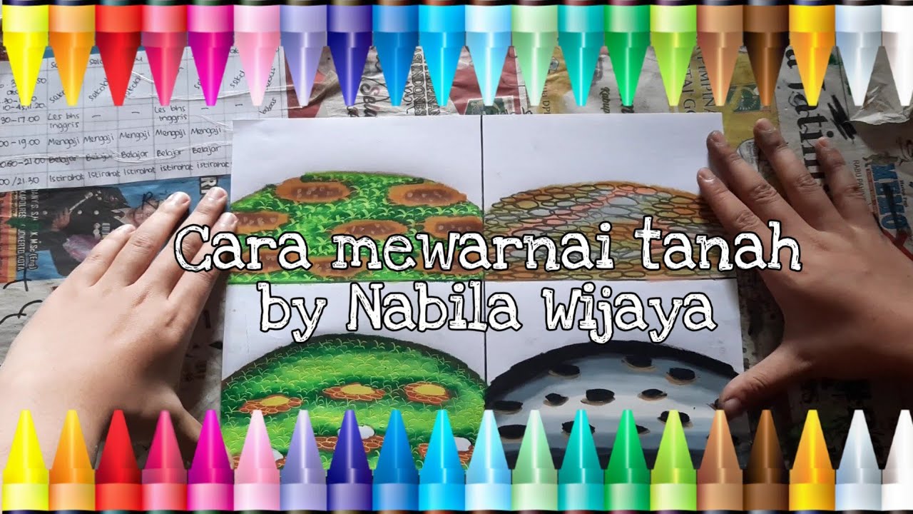 Cara mewarnai tanah By Nabila YouTube