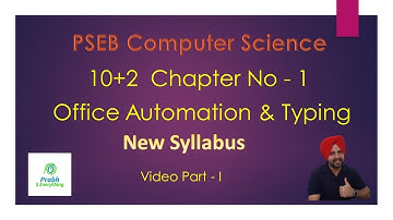 12th Class Computer Science New Syllabus | PSEB | Chapter 1 (Part-1)  Session 2021-22