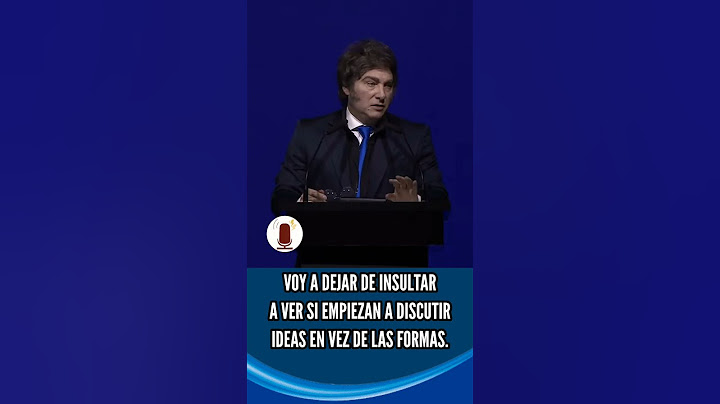 JAVIER MILEI I'M GOING TO STOP INSULTING.