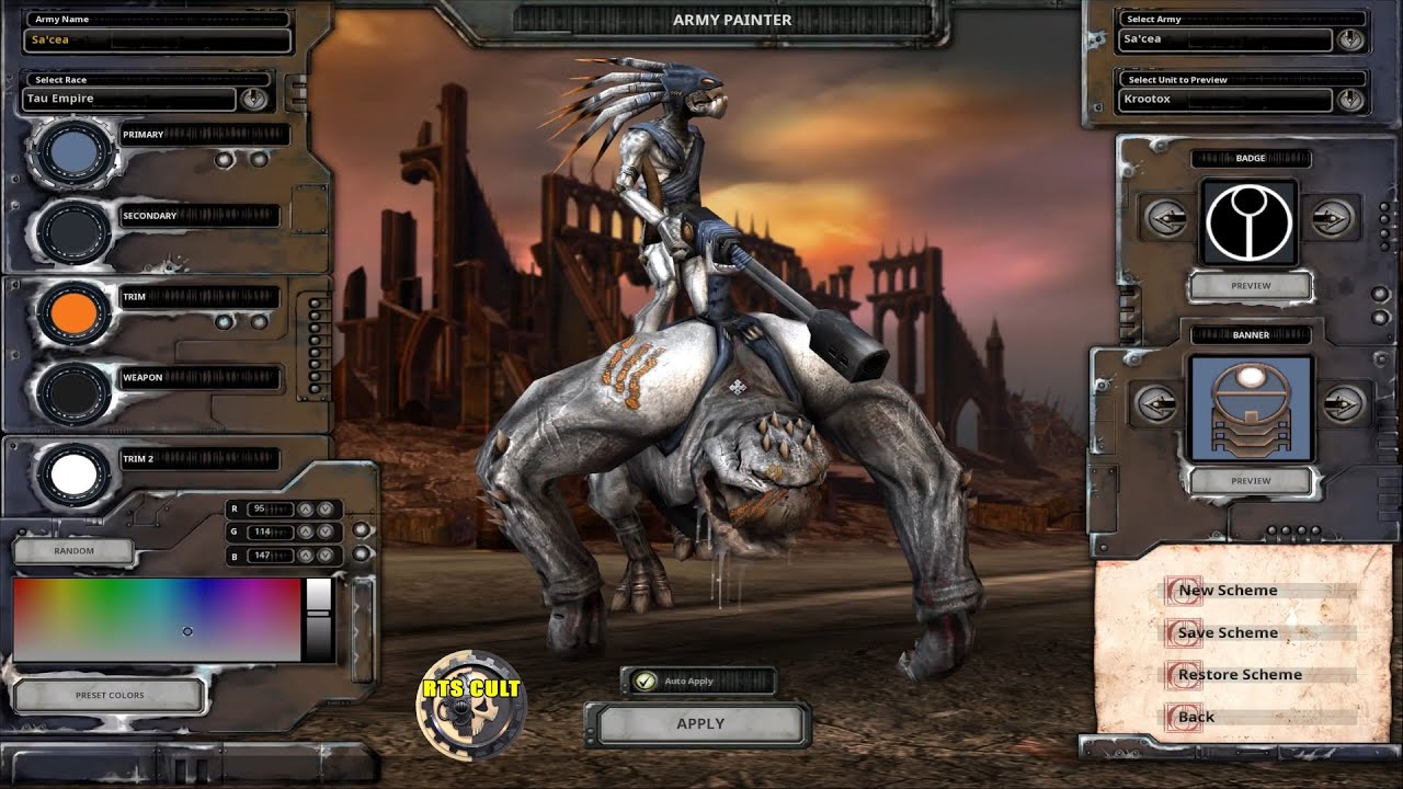 Tau Army Painter Showcase – Fire Warriors, Hammerhead Gunship & Krootox - Dawn of War DE