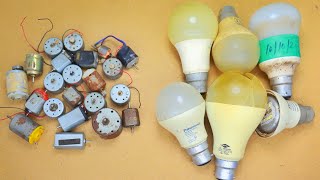 Awesome uses of Old DC Motors and Old LED Light Bulbs