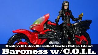 G.I. Joe Baroness with C.O.I.L. Bike Hasbro Classified Series Special Missions Island Figure Review