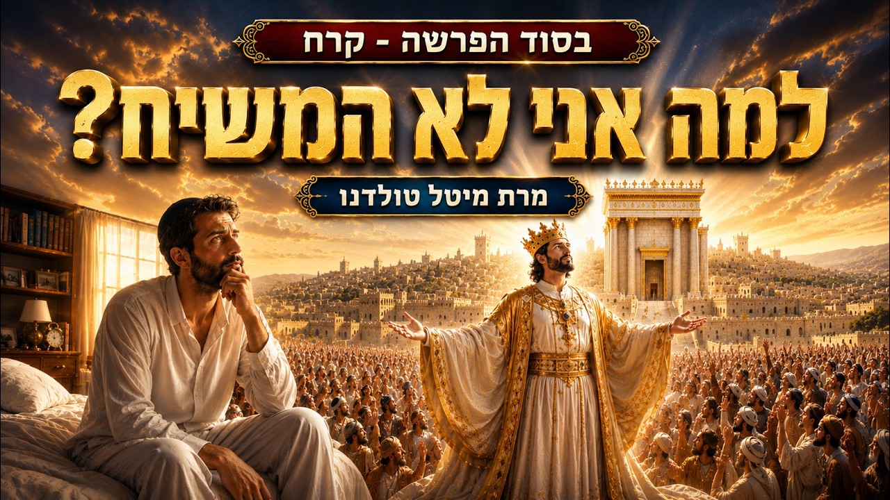 פתאום קם אדם בבוקר ושואל את עצמו אז למה אני לא המשיח? ✨ בסוד הפרשה - קרח תשפ״ו ✨ מרת מיטל טולדנו