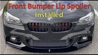 BMW F10 Front Bumper Lip Spoiler Splitter Installation: MSport 528i, 535i, 550i
