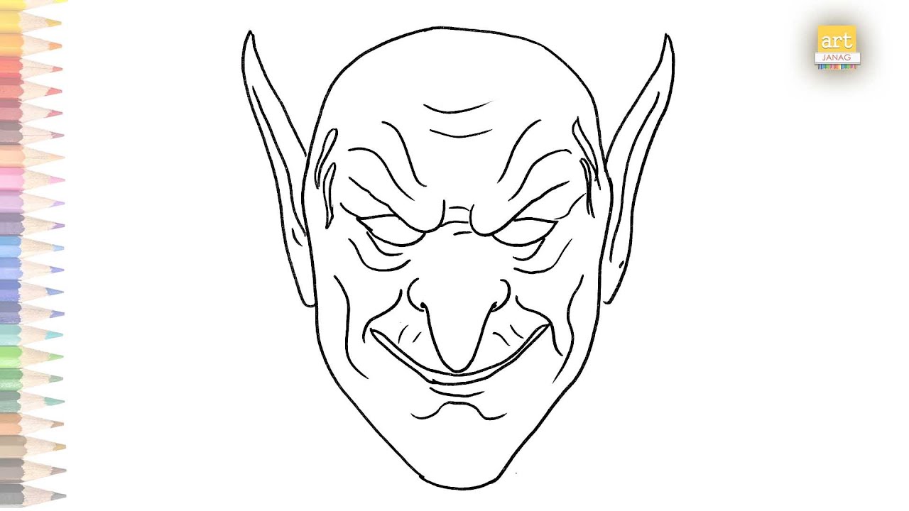 How To Draw Green Goblin | Step By Step Tutorial - YouTube