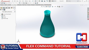 Flower Pot Design in SolidWorks I Flex Command Tutorial I HydroCraft