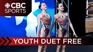 Lily Bernier & Andrea Escobar Come First In Youth Duet At Canadian Artistic Swimming Championships