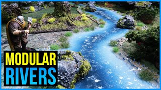 Modular River Tiles for Wargaming and Tabletop Terrain