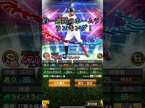 プロスピA 1週間のホームランランキング！ #プロスピ #プロスピ切り抜き #live