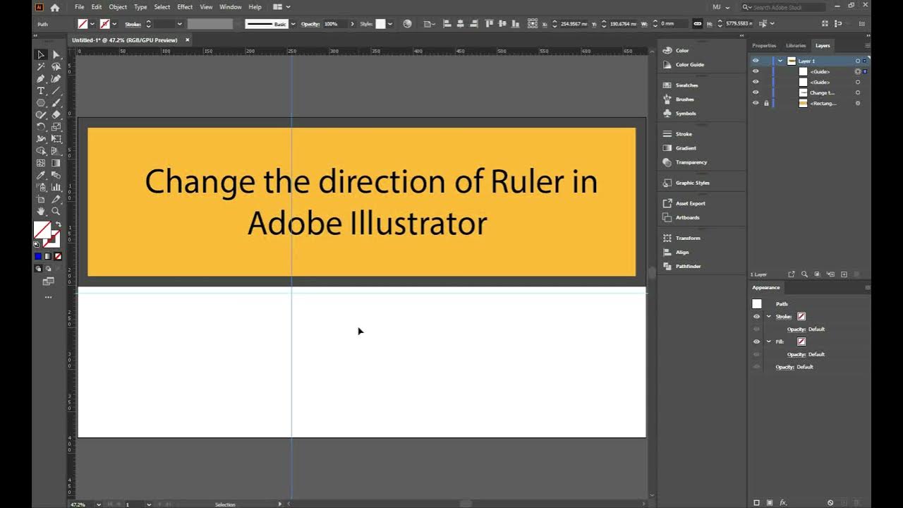 Change the direction of ruler in Adobe Illustrator YouTube