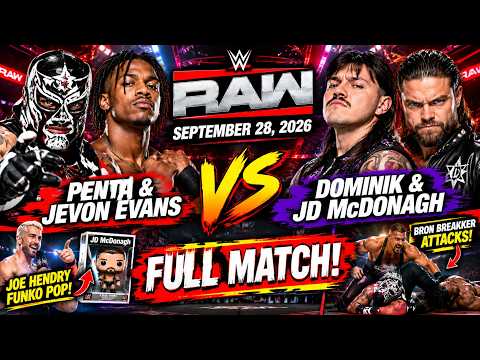 Penta & Je’Von Evans DEFEAT The Judgment Day! | Full Match | WWE RAW Sept. 28, 2026