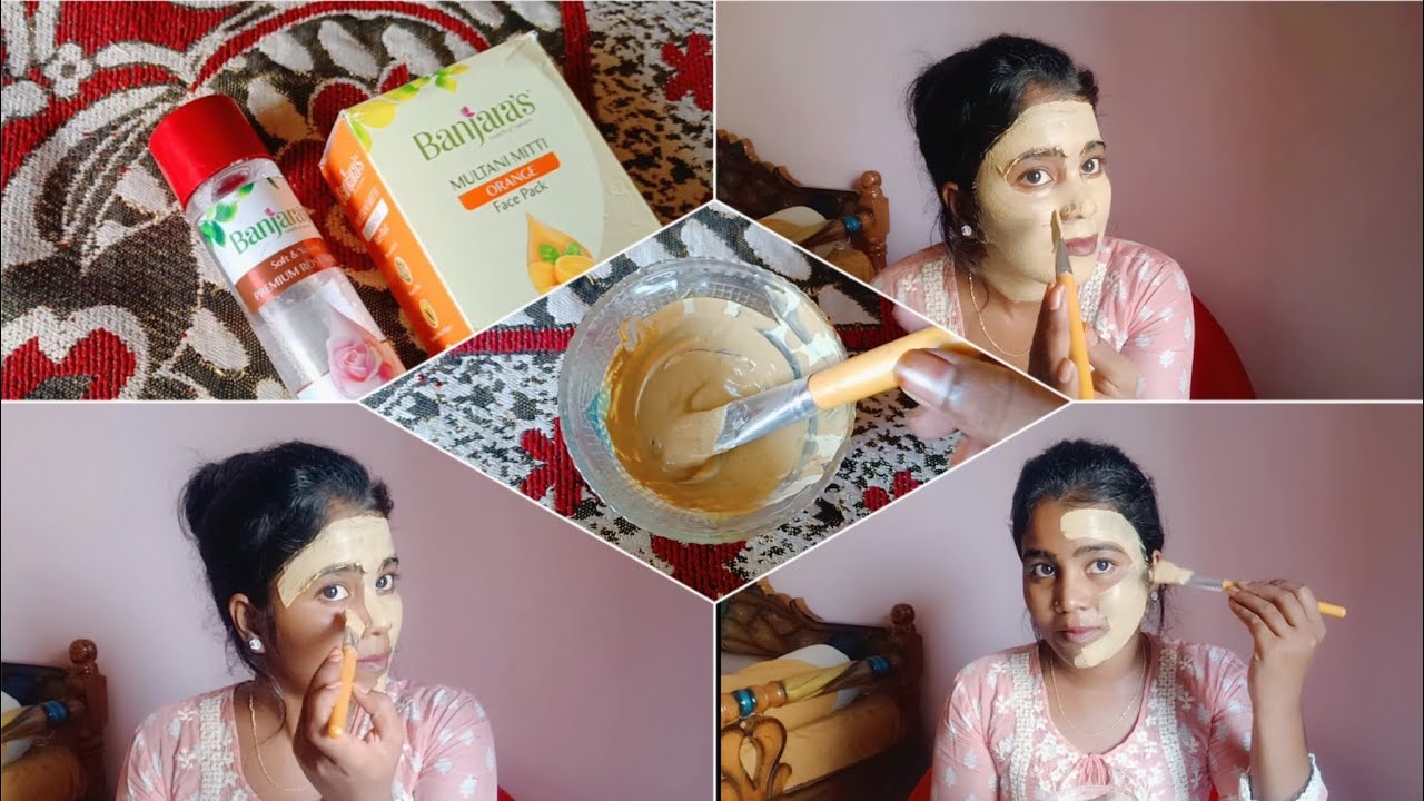 Multani Mitti & Rose Water Face Pack for Glowing skin at home// Summer ...