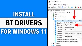 How To Install Bluetooth Drivers On Windows 11 - Full Guide