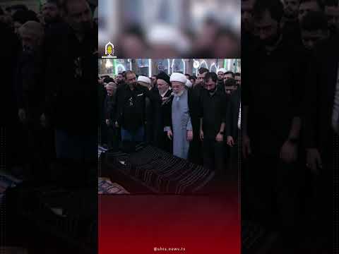 الشيخ مهدي الكربلائي يصلي على جثمان السيد محمد بحر العلوم