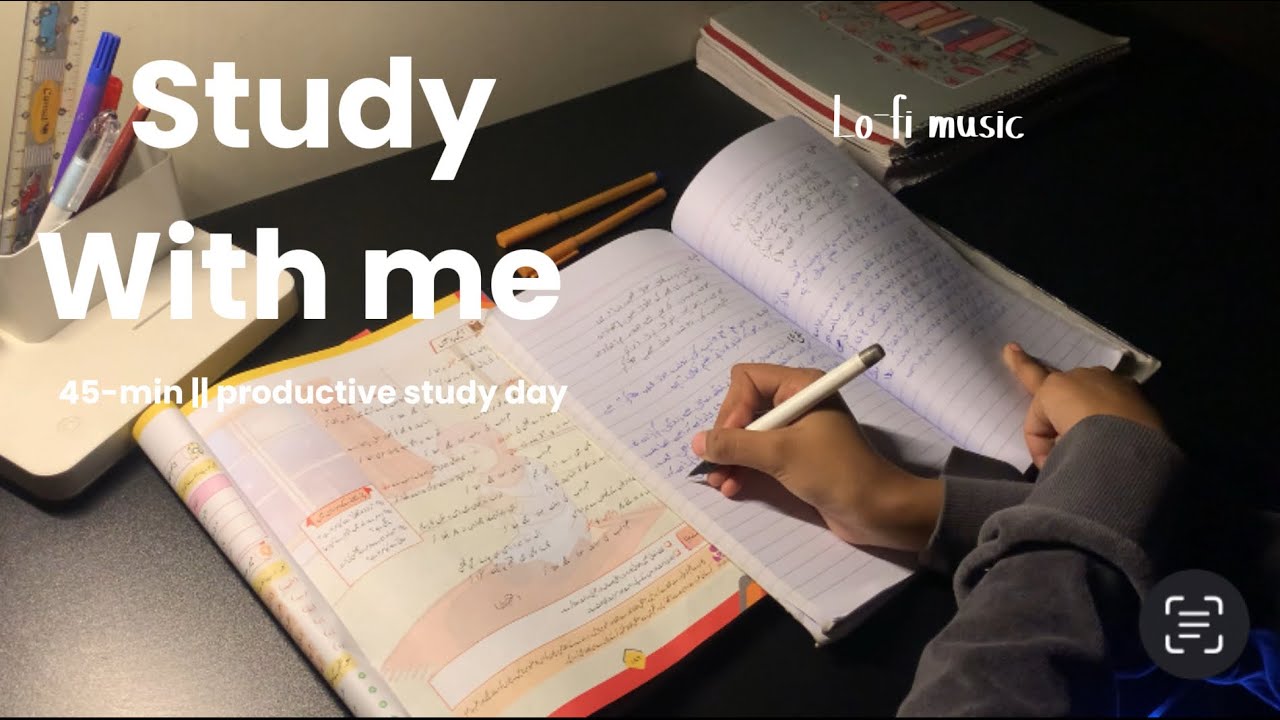 45-min ☁️ Study With Me || lo-fi music || productive study session || elorastudyvlogs