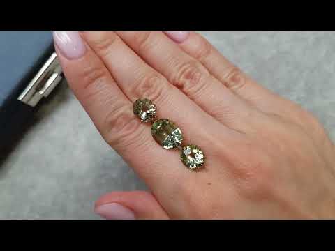 Oval Cut Golden Tourmalines 10.39 ct Video  № 1