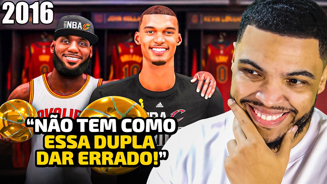 EU FIZ LEBRON JAMES E WEMBANYAMA JOGAREM JUNTOS! | REACT ALAN SIMULATIONS