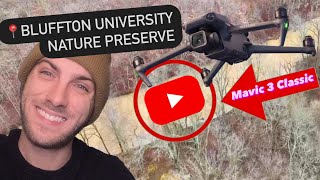 DJI Mavic 3 Classic: Bluffton University Nature Preserve Drone Video ! Hidden Swinging Bridge