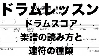 第18回 ドラムレッスン ドラムスコア 楽譜の読み方と連符の種類