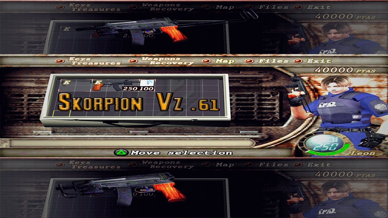 RE4 PS2 WEAPONS MOD SKORPION VZ.61 PS2 VERSION 