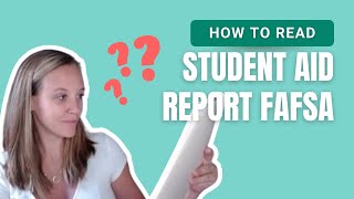 Student Aid Report FAFSA: How to Read Your Results