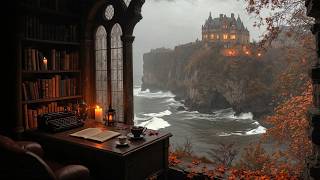 Waves Below a Forgotten Autumn Manor | Haunting Piano & Dark Academia Ambience for Studying Alone