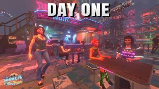 Details Day 1 in this Brilliant NEW Cyberpunk City Life Sim - Nivalis Nights Gameplay Guide