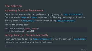 Solving the Issue of Using the Same Variable in Two Different Functions in Python temp1 and temp2