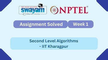 Second Level Algorithms Week 1 | NPTEL ANSWERS | My Swayam #nptel #nptel2025 #myswayam