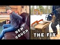 Customizing a new couch with a chainsaw yes its a great idea 176