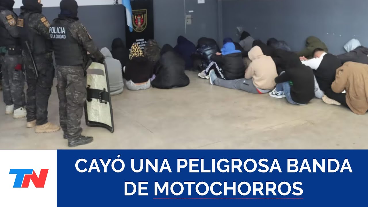 Cayó una peligrosa banda de motochorros que cometió más de 140 robos: detuvieron a 33 sospechosos