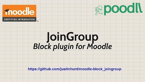 JoinGroup block plugin for Moodle