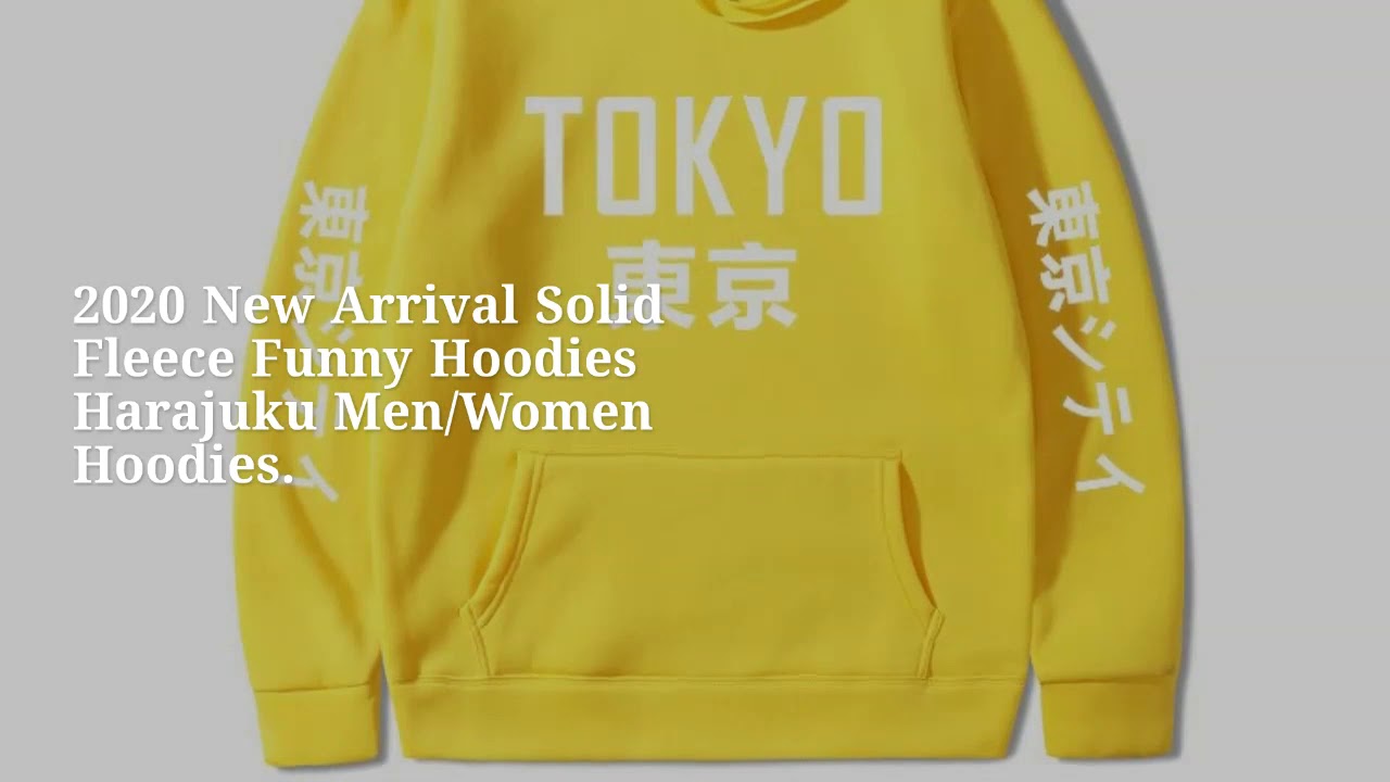 2020 New Arrival Solid Fleece Funny Hoodies Harajuku Men/Women Hoodies