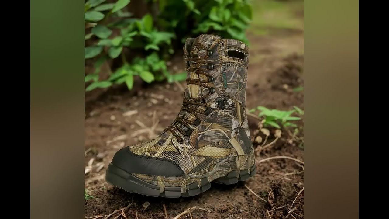 RUNFUN Lightweight Waterproof Camo Boots Hunting Boots for Men YouTube