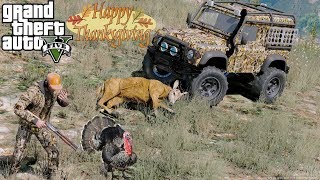 GTA 5 REAL LIFE MOD #90 Hunting Wild Turkey For Thanksgiving (GTA 5 Mods)