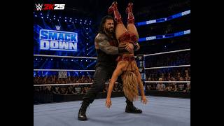 WWE 2K25 LIVE :- ROMAN REIGNS VS LUNA DOOM TLC MATCH IN SMACK DOWN WWE E-12 #verticallive #2k25