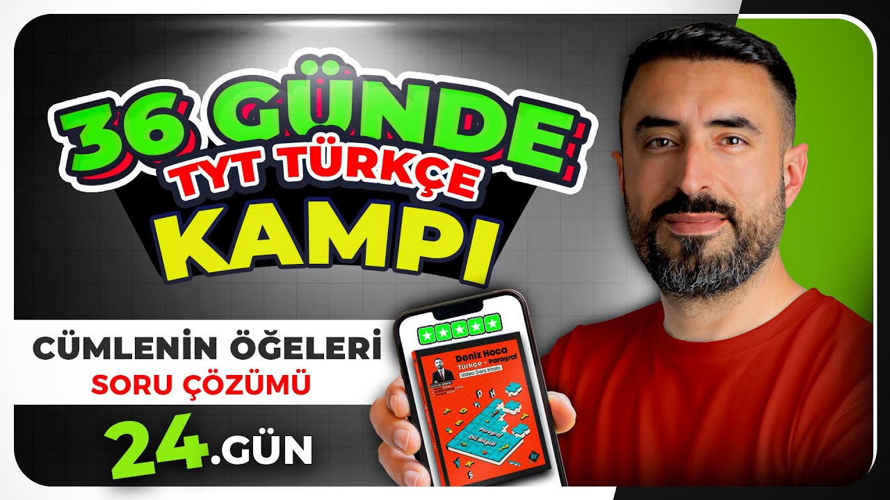 CÜMLENİN ÖĞELERİ Soru Çözümü 📌 36 GÜNDE TÜRKÇE KAMPI | 24.Gün