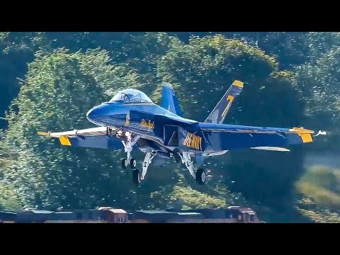 Blue Angels 7 first landing for seattle seafair 2026 | KBFI Boeing Feild
