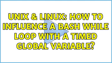 Unix & Linux: How to influence a bash while loop with a timed global variable? (3 Solutions!!)
