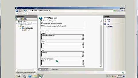 How to setup the Welcome Message  for an FTP site in IIS on a Windows 2008 R2 server