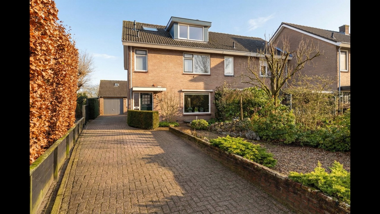 Henk Bos Makelaardij - Halfvrijstaande woning met stenen garage & vliering! Dorpsstraat 161 Harskamp