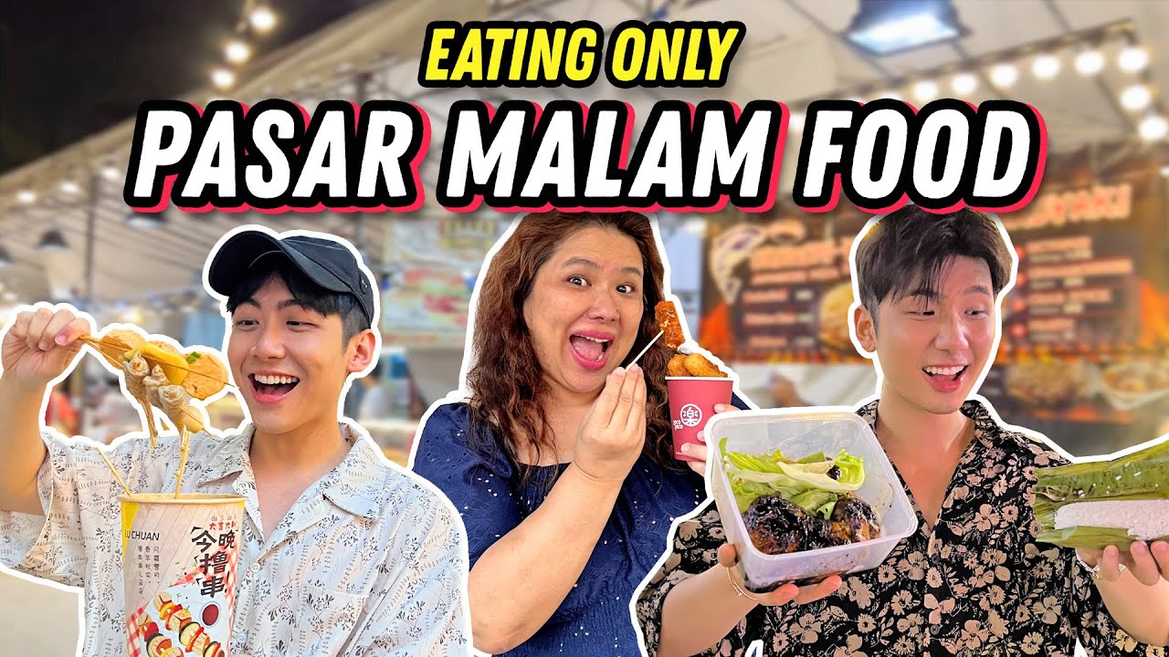 Едим ТОЛЬКО Пасар Малам Еда на День с участием Мисс Гиппо