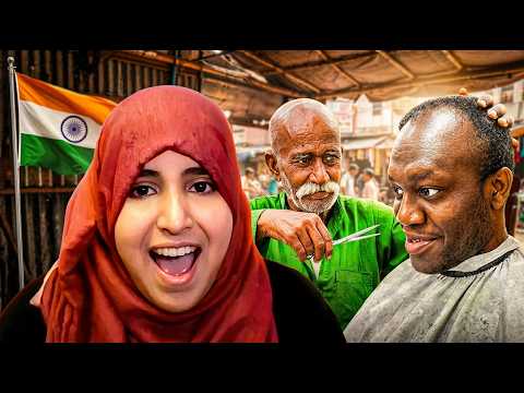 I Couldn’t Stop LAUGHING at Deji’s $1 Haircut in India