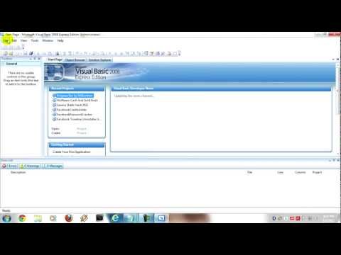 How To Create A Progress Bar In Visual Basic Express 2008 Part 1/2