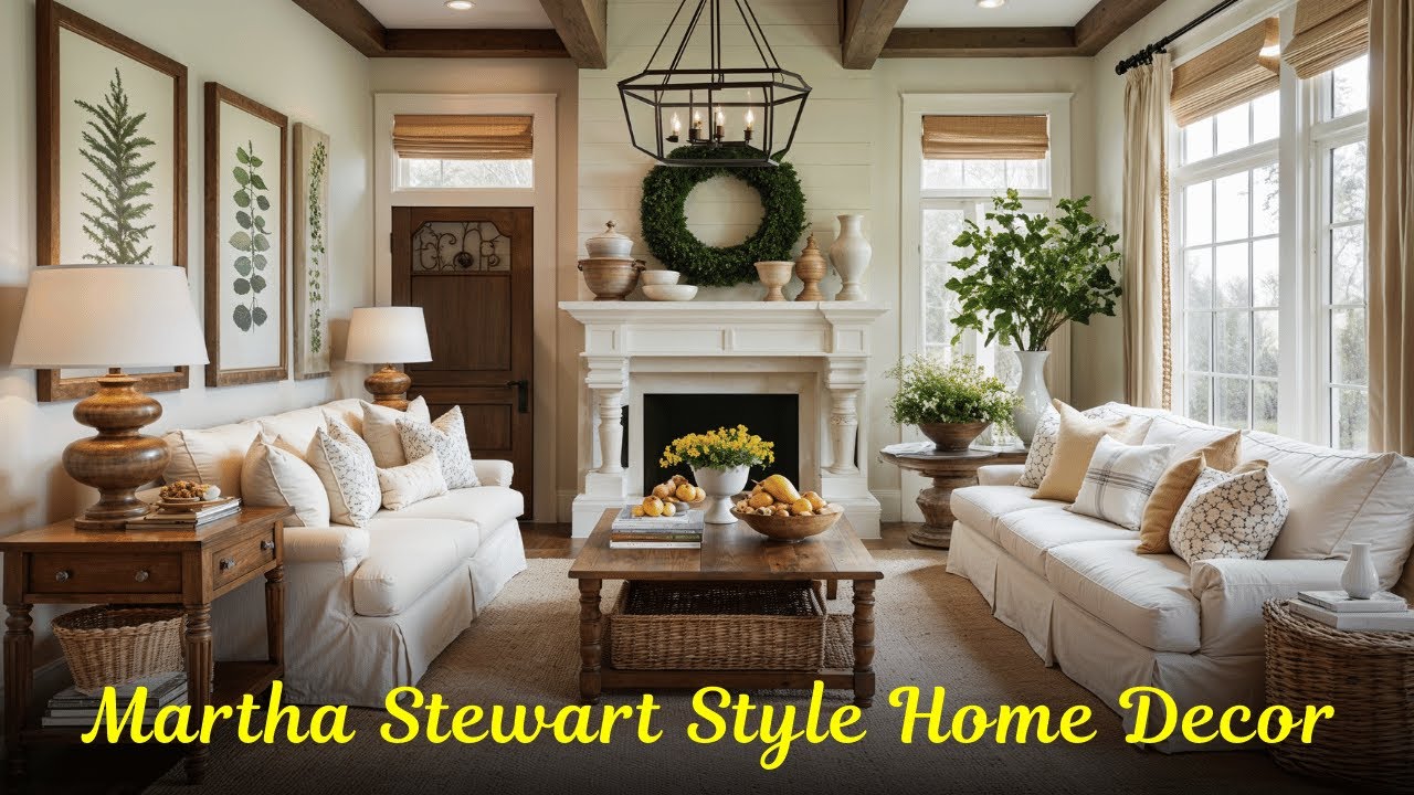 Martha Stewart Style Home Decor Timeless Cozy Neutral Classic with Seasonal Layers 2025
