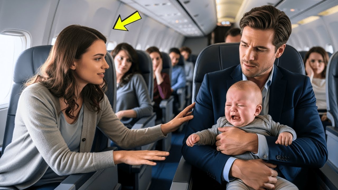 Ребёнок миллионера беспрерывно плакал в самолёте… Пока скромная девушка не сделала НЕВОЗМОЖНОЕ