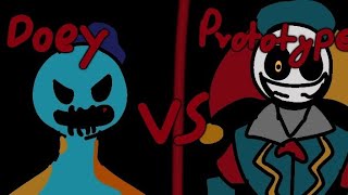 Doey the doughman vs the prototype (Flipaclip animation) #flipaclip #poppyplaytime #doey #prototype 
