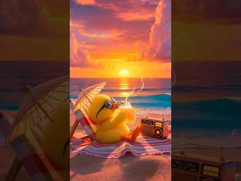 بطة صغيرة تزور الشاطئ بطة صغيرة رسوم متحركة حيوانات لطيفة شورت بطة صغيرة تزور الشاطئ بطة صغيرة رسوم متحركة حيوانات لطيفة شورت