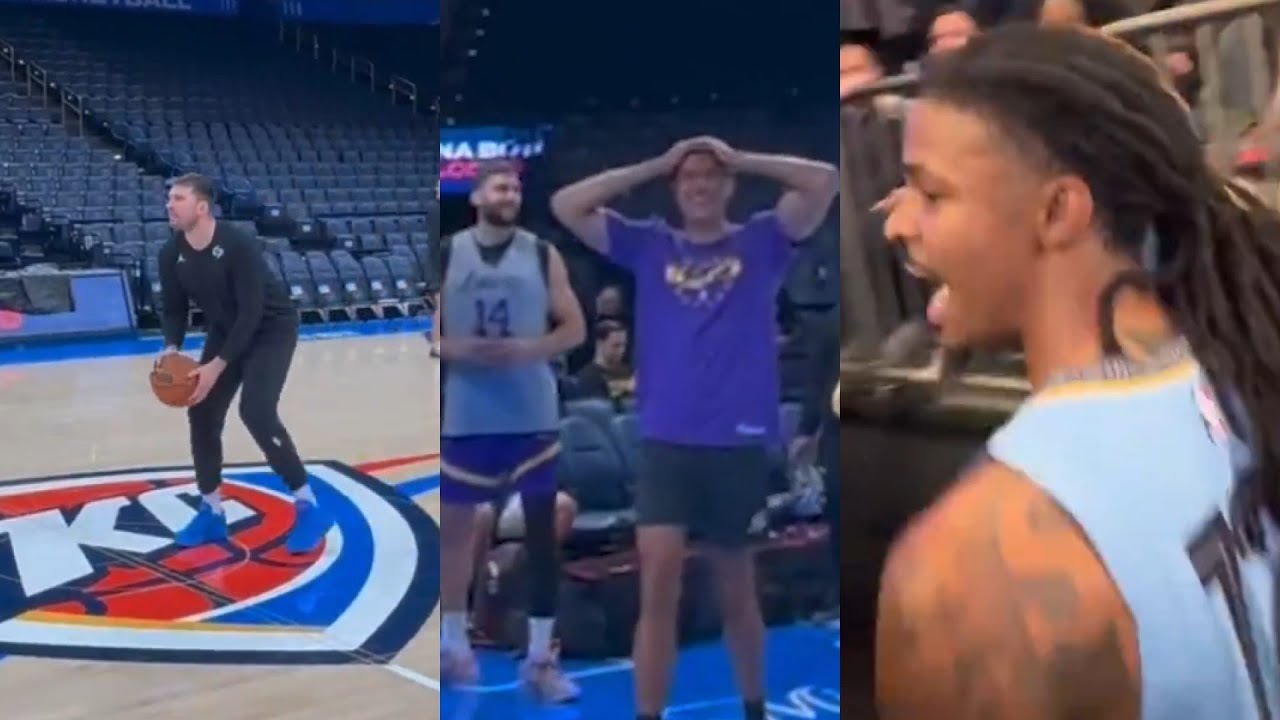 Luka Doncic hits 3 half court shots in a row and Ja responds to Knicks ...