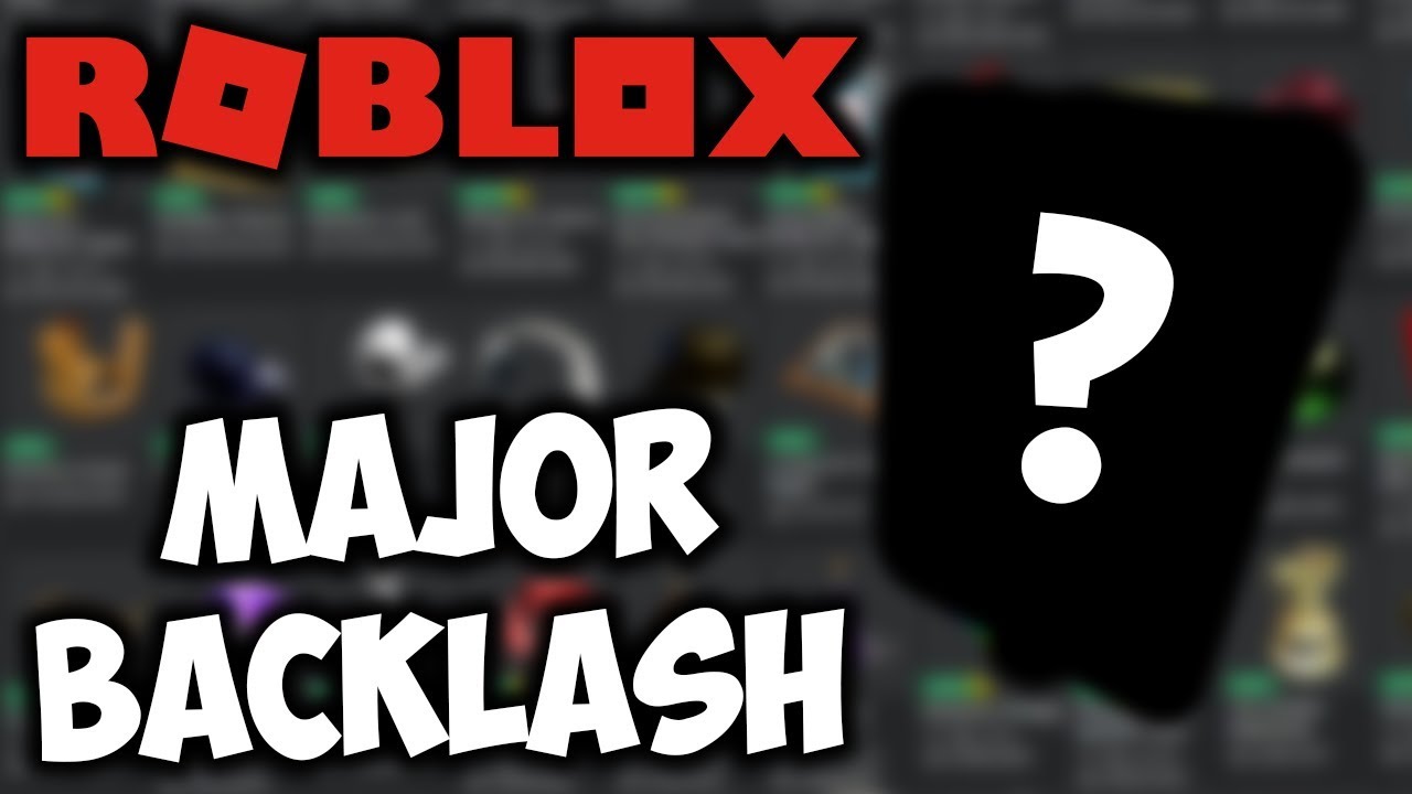 This Roblox Item Got MAJOR BACKLASH For No Reason YouTube 